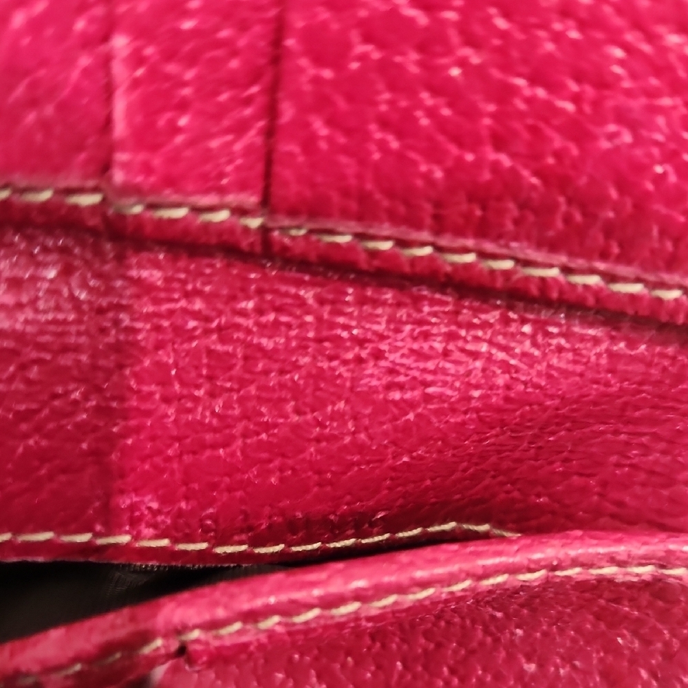 🤎▪️Gucci▪️ Beige and Red Women's Canvas Red Leather Trim Wallet - Picture 10 of 16